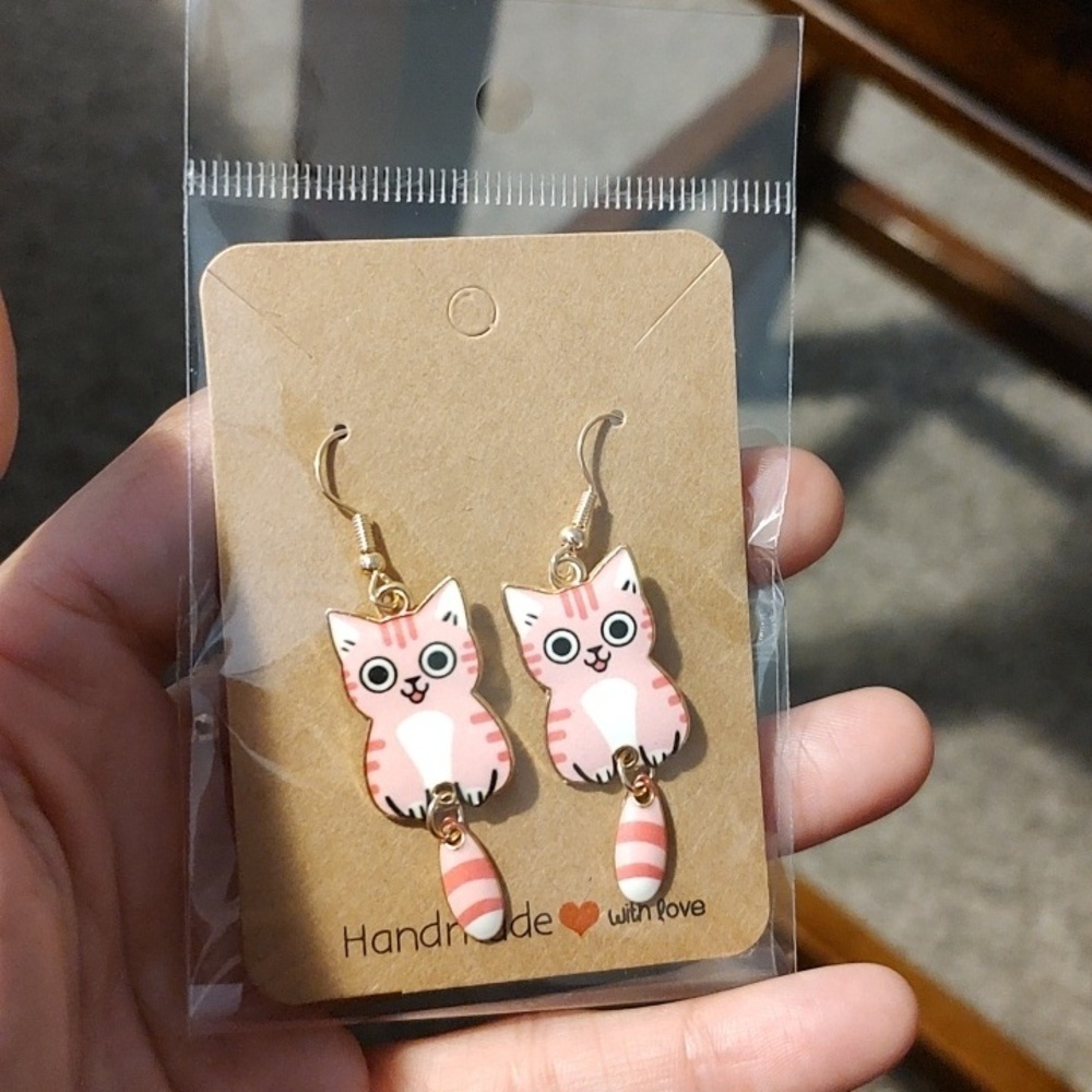 Cat Dangle Earrings